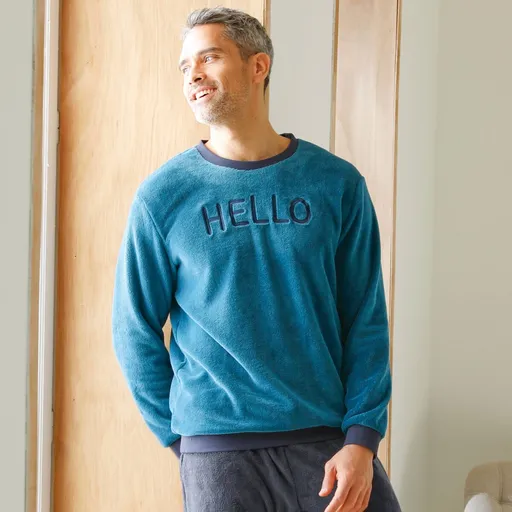 Fleecové pyžamo Hello hebké na dotyk