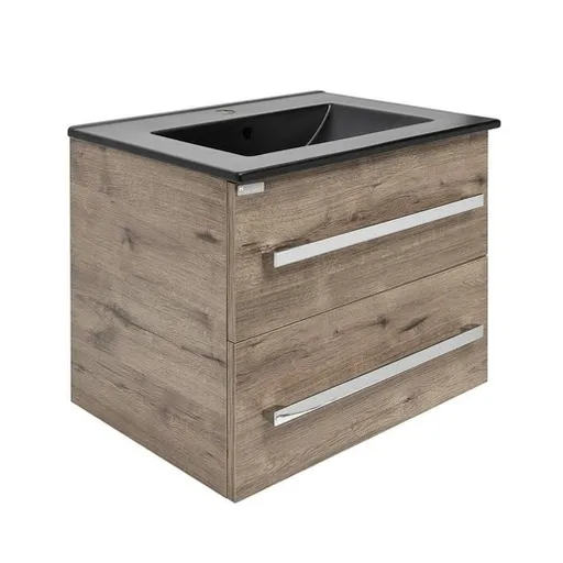 Kúpeľňová skrinka s umývadlom SAT Cube Way 60x53x46 cm dub wellington mat CUBE46602DWMODC