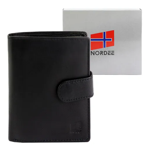 Pánska kožená peňaženka na výšku so zapínaním vpredu Nordee HARE N4L