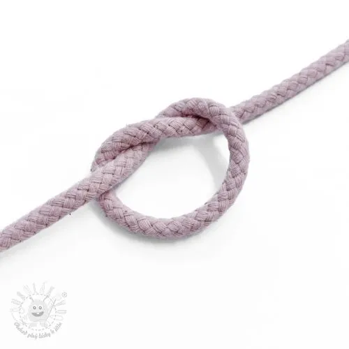 Bavlnená šnúra 5 mm washed pink