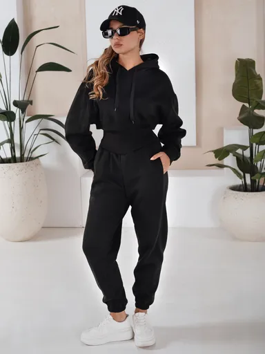 Tepláková čierna súprava