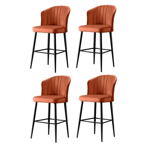 Súprava barových stoličiek Rubi Tile Red, 4 ks, 4 ks