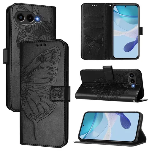 ART BUTTERFLY Peňaženkový obal pre T Phone 3 čierny