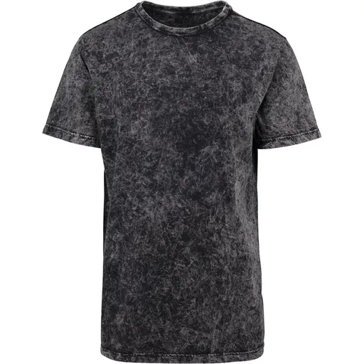 Build Your Brand Pánske tričko Acid Washed - Tmavošedá / biela | 4XL