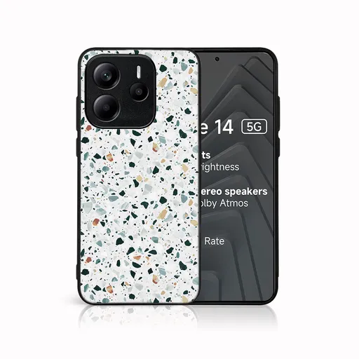 MY ART Ochranný kryt pre Xiaomi Redmi Note 14 5G GREY TERRAZZO (163)