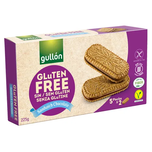 GULLÓN Sušienky bez lepku plnené čokoládovým krémom 225 g