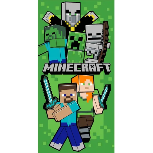 Jerry Fabrics Detská osuška s potlačou - Minecraft - Let's survive | 70 x 140 cm