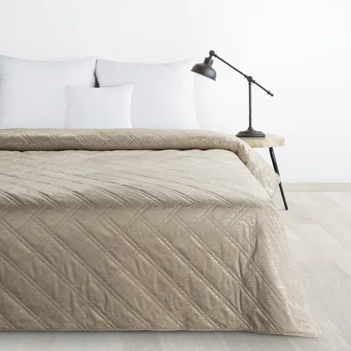 ArtFir Prikrývka na posteľ LUIZ | béžová 170 x 210 cm