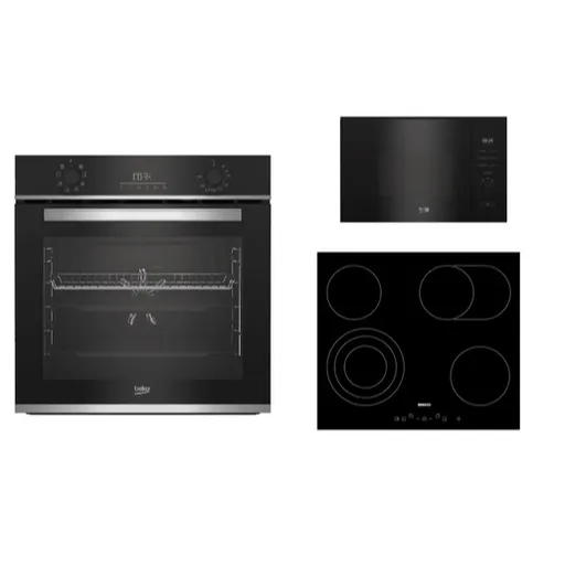 Súprava spotrebičov Beko BBIM13300X + HIC64404T + BMGB20212B