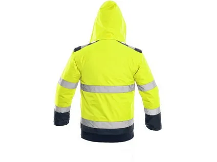 Bunda LUTON, výstražná, žlto-modrá, veľ. 3XL