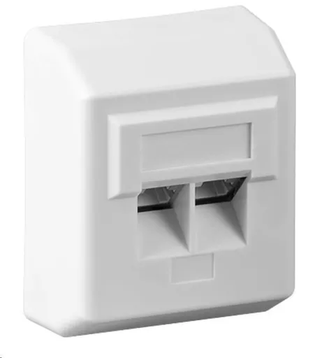 PREMIUMCORD Zásuvka 2xRJ45 na omietku, UTP Cat5e