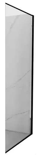 MEXEN - Bočná stena pre Exo 90x200 6mm čierna, transparent 810-090-000-70-00