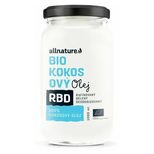 ALLNATURE Kokosový olej RBD bez vône 1000 ml BIO