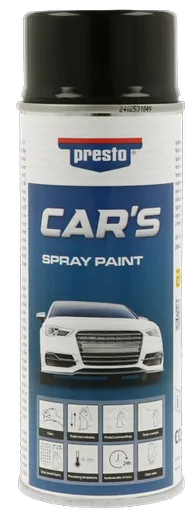 PRESTO CAR´S - Nitro-kombinačná farba na auto v spreji (čierna lesklá, 0,4 L)