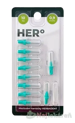 HERBADENT HERo ELECTRA Medzizubná kefka 0,9 mm 10 ks