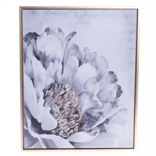 Obraz na plátně v rámu Pivoňka - zlatotisk , 40 x2,5 x 50 cm