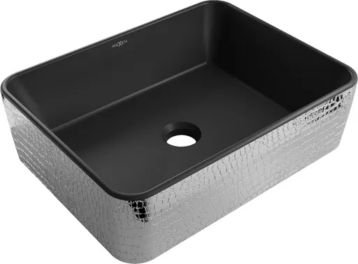 MEXEN - Catia umývadlo na dosku 48 x 37, čierna mat/strieborná vzor 21314872