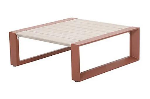 Hliníkový stolík 97x97 cm MADRID (mahagón)