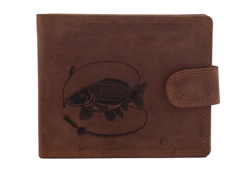 Pánska peňaženka MERCUCIO svetlohnedá vzor 46 kapor s udicou 2911906