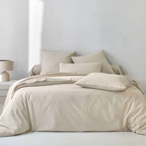 Jednofarebná bavlnená posteľná bielizeň zo zapratej bavlny