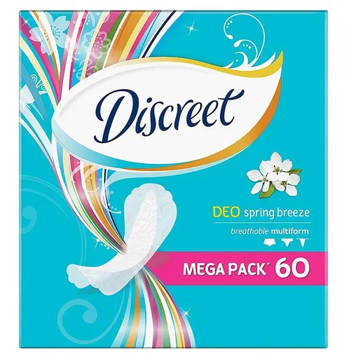DISCREET Multiform Spring Breeze Priedušné intímky 60 ks