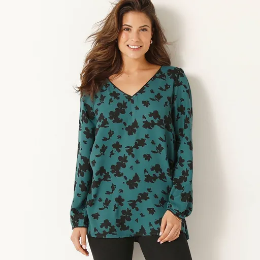 Rozšírená tunika s dvojfarebnou potlačou