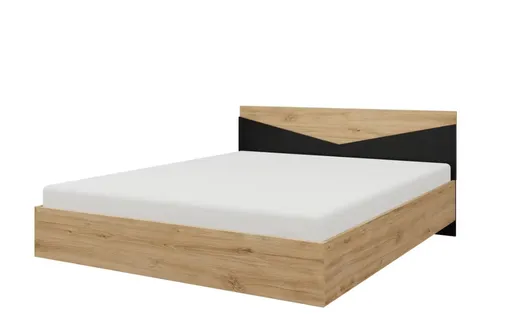 ArtAdrk Manželská posteľ ATSON | dub/čierna 160 x 200 cm