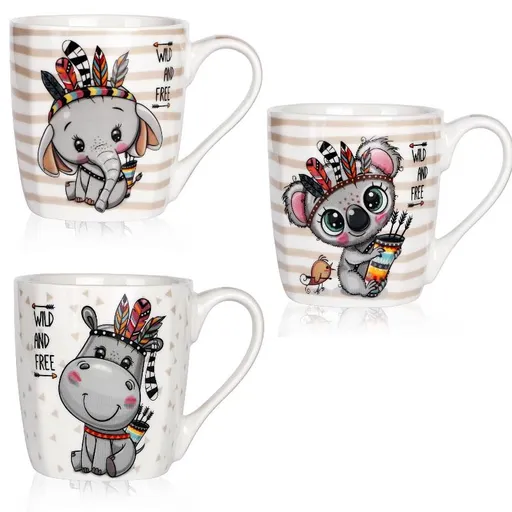 VERONI - Hrnček 300ml Indiana rôzne dekory