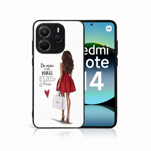 MY ART Ochranný kryt pre Xiaomi Redmi Note 14 RED DRESS (137)