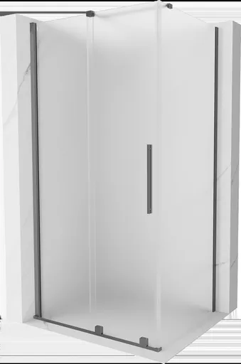 MEXEN/S - Velár sprchovací kút, posuvné dvere 120 x 100, dekor, grafit metal 871-120-100-31-95
