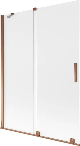 MEXEN/S - Velar dvojkrídlová posuvná vaňová zástena 130 x 150, dekor, ružové zlato 896-130-000-31-60