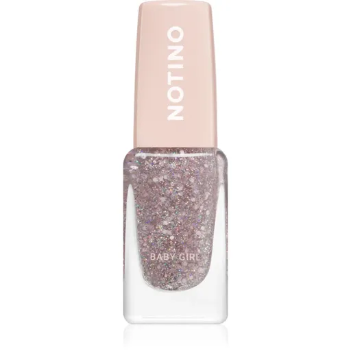 Notino Glitter Topper vrchný lak na nechty s trblietkami Baby Girl 10 ml