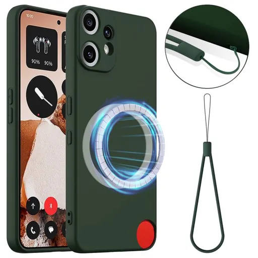 RUBBER MAGSAFE Silikónový kryt pre CMF Phone 2 Pro DARK GREEN