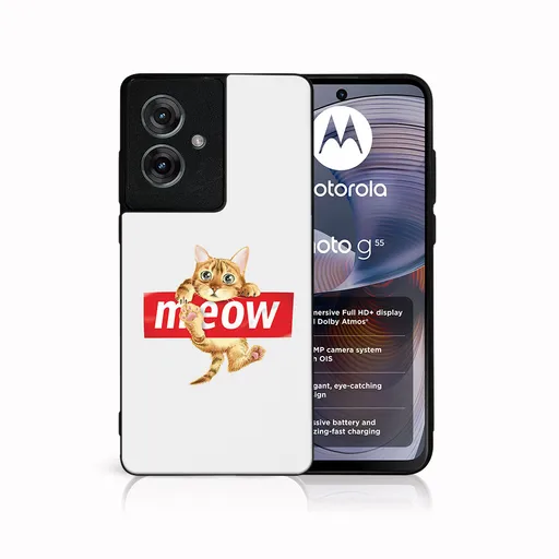 MY ART Ochranný kryt pre Motorola Moto G55 5G MEOW (183)
