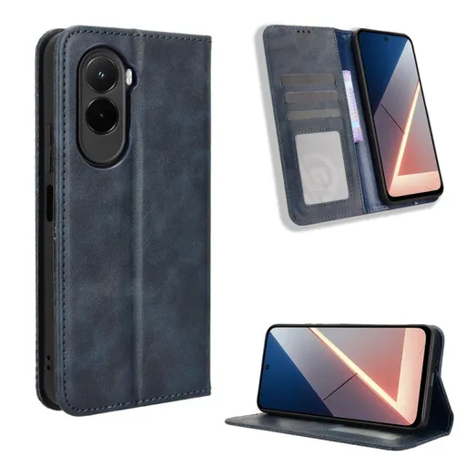 BUSINESS Peňaženkový kryt pre Xiaomi Poco M7 modrý