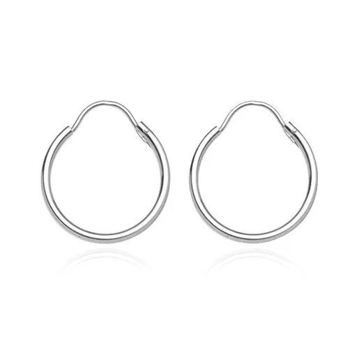 Okrúhle náušnice zo striebra 925 - hladký, lesklý povrch, 20 mm