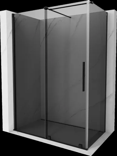 MEXEN/S - Velár sprchovací kút, posuvné dvere 150 x 75, grafit, čierna 871-150-075-41-70