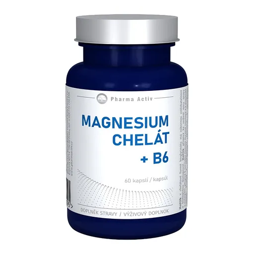 PHARMA ACTIV Magnesium chelát + B6 60 kapsúl