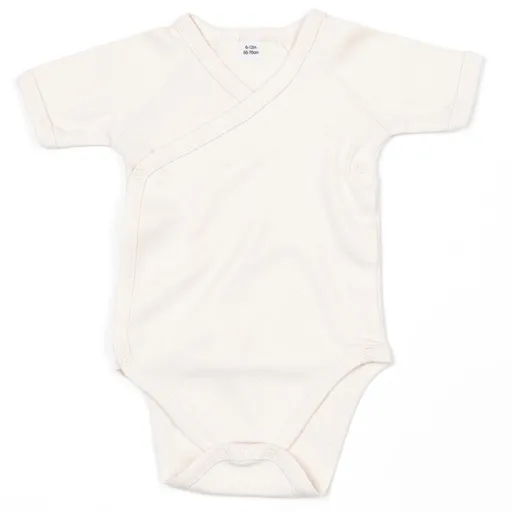 Babybugz Detské body s krátkym rukávom Kimono - Prírodná | 6-12 mesiacov