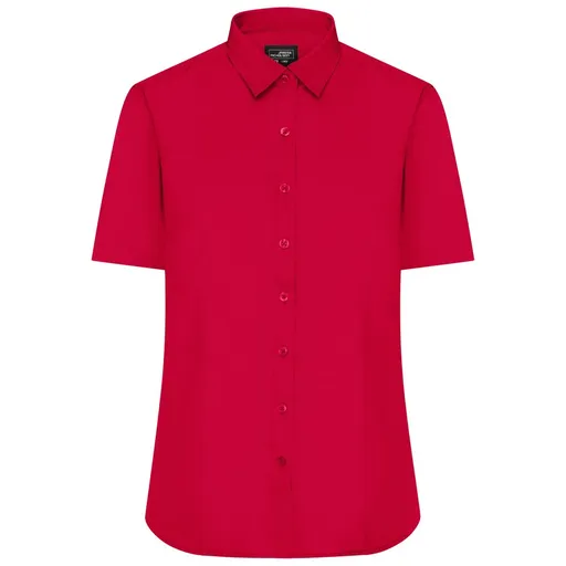 James & Nicholson (Daiber) Dámska košeľa s krátkym rukávom JN679 - Červená | 2XL