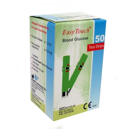 Prúžky EasyTouch - glukóza 50 kusov