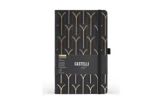 Castelli Gold Arch linajkový zápisník L A5 Black