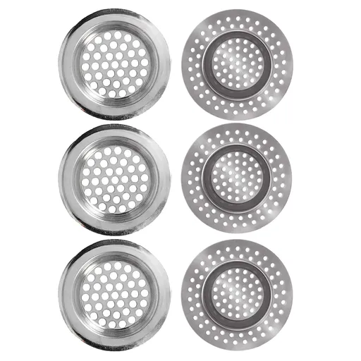 MAKRO - Lapač nečistôt sada 6ks, priemer 7,5cm, 3x väčšie a 3x menšie otvory