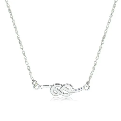 Strieborný 925 náhrdelník - lesklý a hladký symbol nekonečna