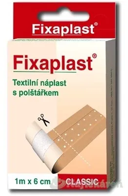 FIXAplast CLASSIC náplasť textilná a vankúšikom (1mx6cm) 1ks