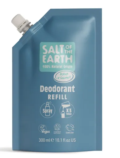 Salt of the Earth - Prírodný kryštálový deodorant - oceán - kokos - náplň do spreja 300 ml