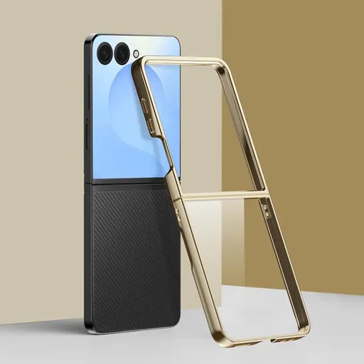 ELECTRO Plastový obal pre Samsung Galaxy Z Flip7 5G zlatý