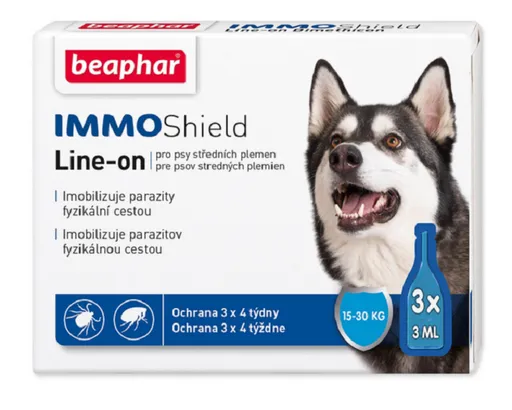 Beaphar Line-on IMMO Shield M antiparazitná pipeta pre psy 3x3 ml