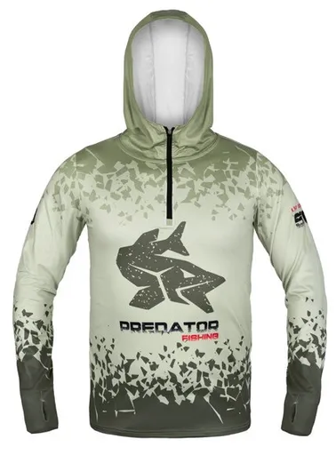 Delphin tričko s kapucňou uv armor 50+ predator - l