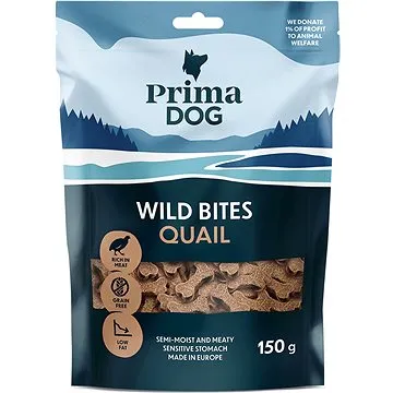PrimaDog mäkká maškrta prepelica s hlohom 150 g (6430069583697)